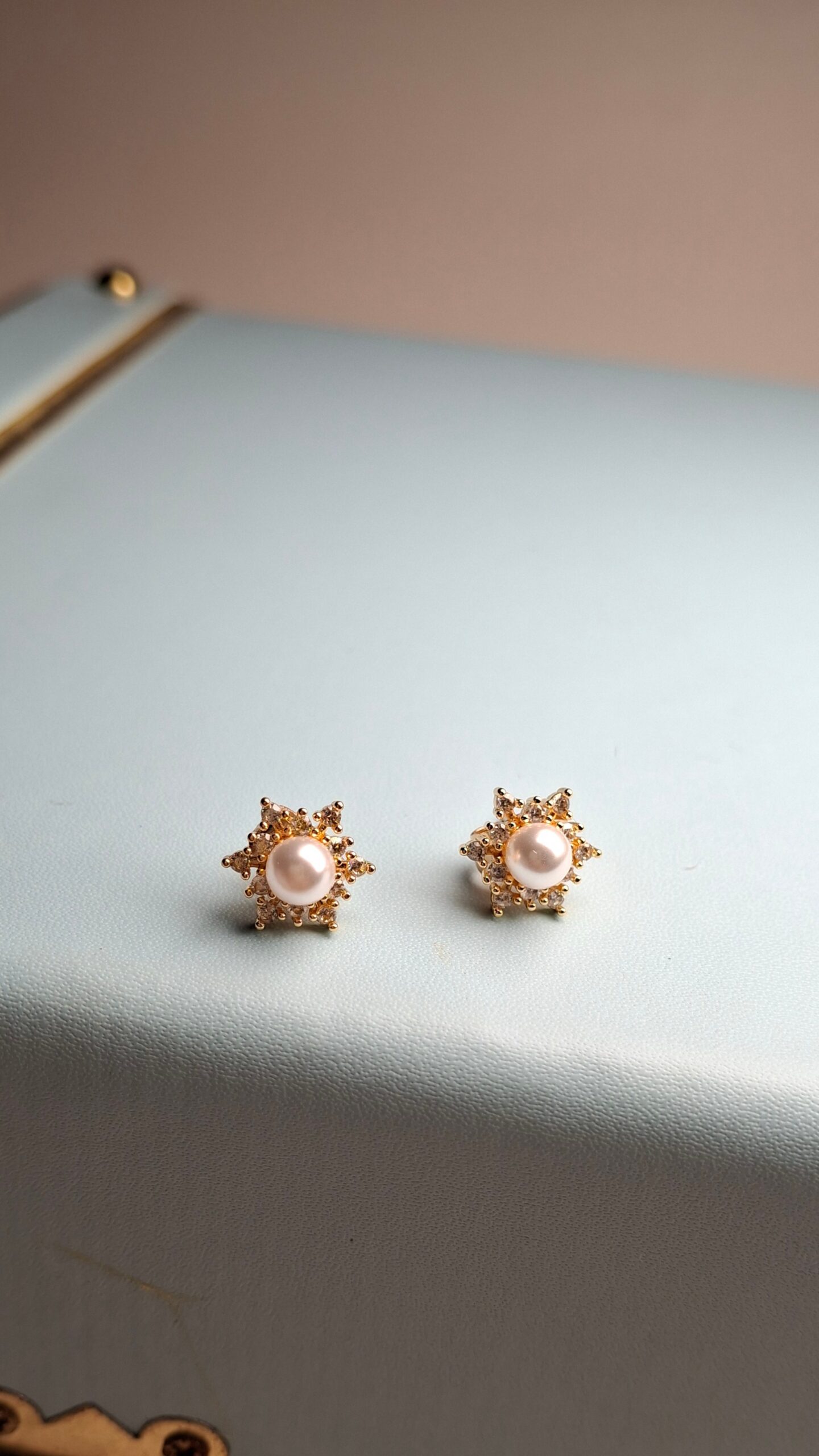 20251005_181328 White Pearl Starburst Stud Earrings